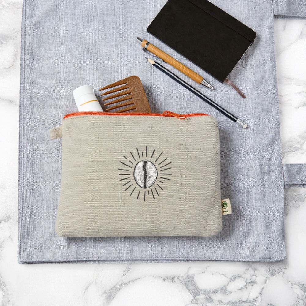 Carry-All Pouch | Premium Organic Hemp & Cotton - natural/orange